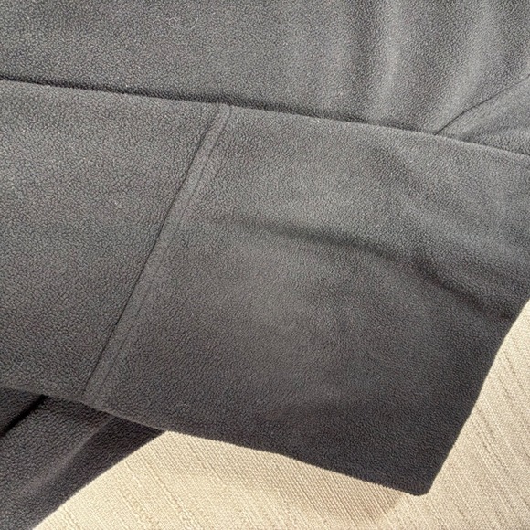 Lands End Mens XXL Black Fleece 1/4 Zip Pullover Long‎ Sleeve Sweatshirt Top - Picture 3 of 6